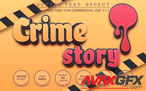 Crime story - editable text effect - 6223816