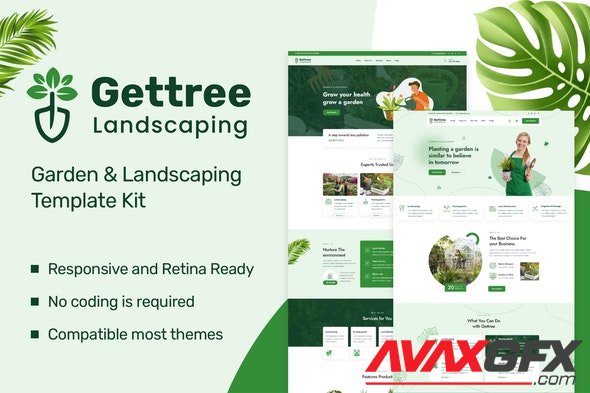 ThemeForest - Gettree v1.0.0 - Garden & Landscaping Elementor Template Kit - 32462531