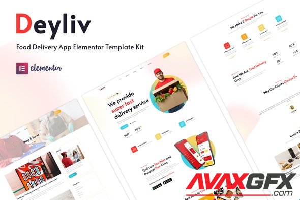 ThemeForest - Deyliv v1.0.0 - Food Delivery App Elementor Template Kit - 32514594