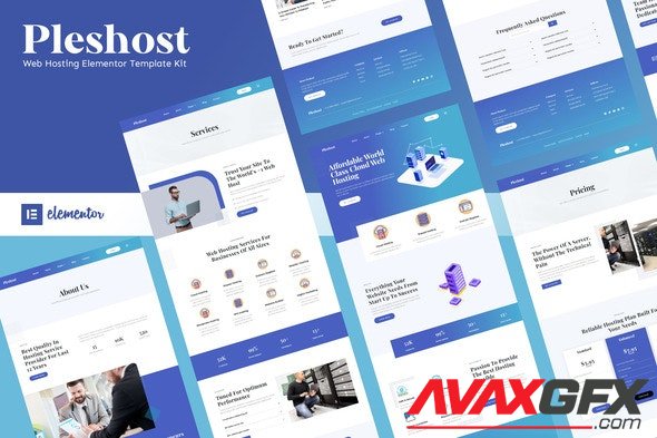 ThemeForest - Pleshost v1.0.0 - Cloud Web Hosting Elementor Template Kit - 31997379