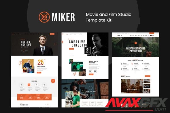 ThemeForest - Miker v1.0.0 - Movie & Film Studio Elementor Template Kit - 32090774