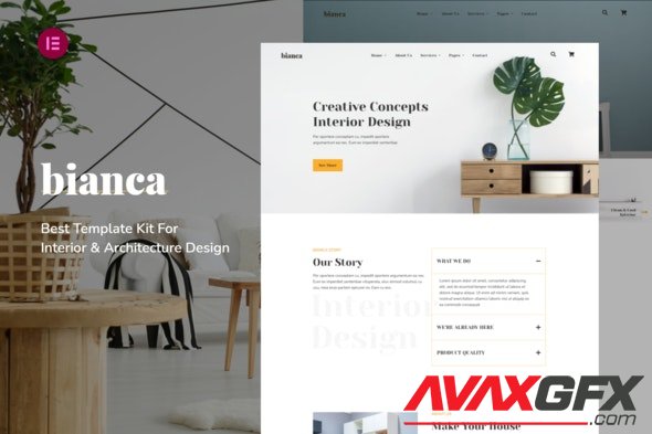 ThemeForest - Bianca v1.0.2 - Architecture & Interior Elementor Template Kit - 32357899