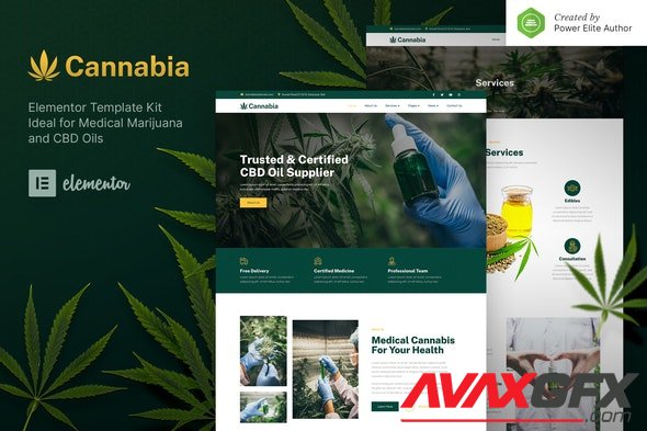 ThemeForest - Cannabia v1.0.0 - Medical Marijuana & CBD Oil Elementor Template Kit - 32537536