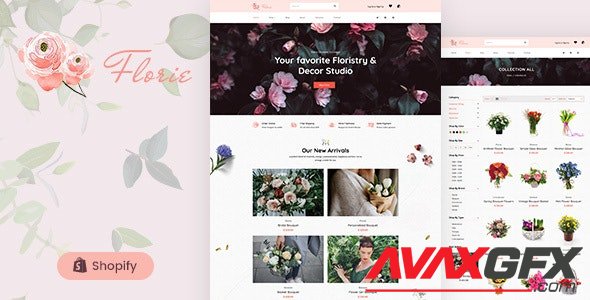 ThemeForest - Florie v1.0 - Flower Shop, Florist Shopify Theme (Update: 19 January 21) - 28564911