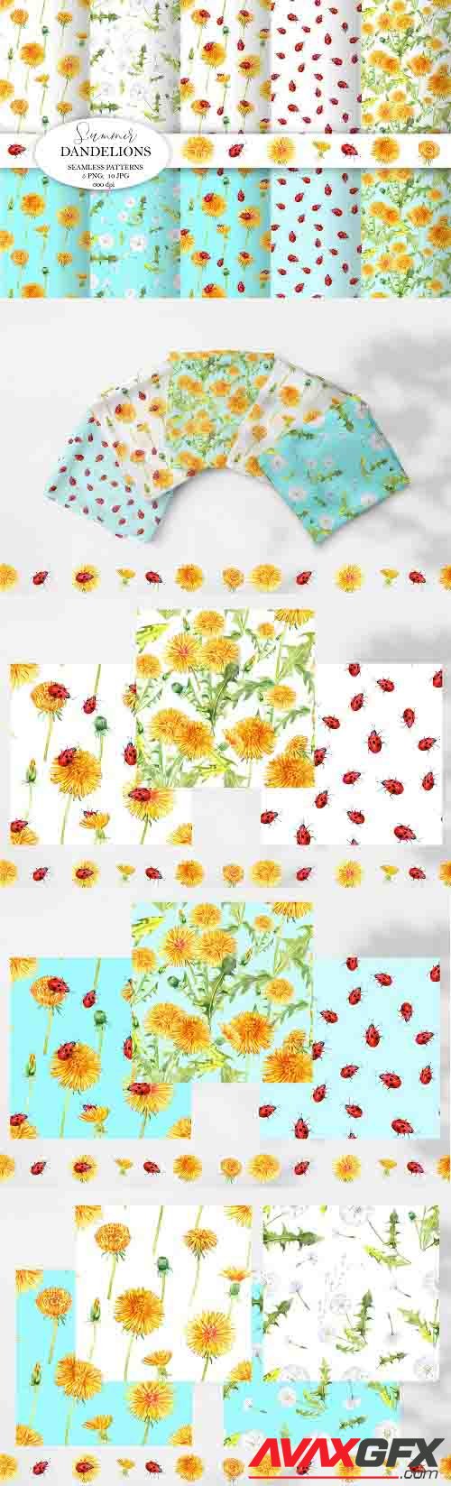 Dandelions Seamless patterns - 1370642