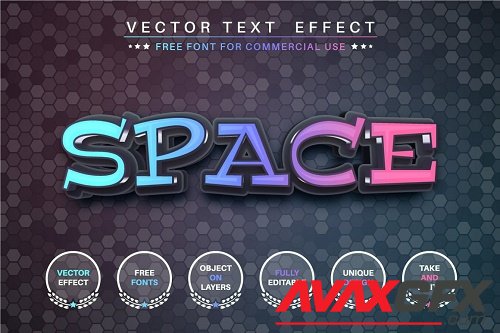 Cosmos Scene - editable text effect - 6224323