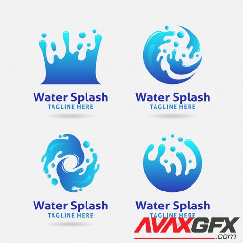 Water splash logo vector design