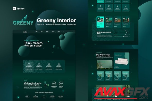 ThemeForest - Greeny v1.0.2 - Interior Elementor Template Kit - 28427043