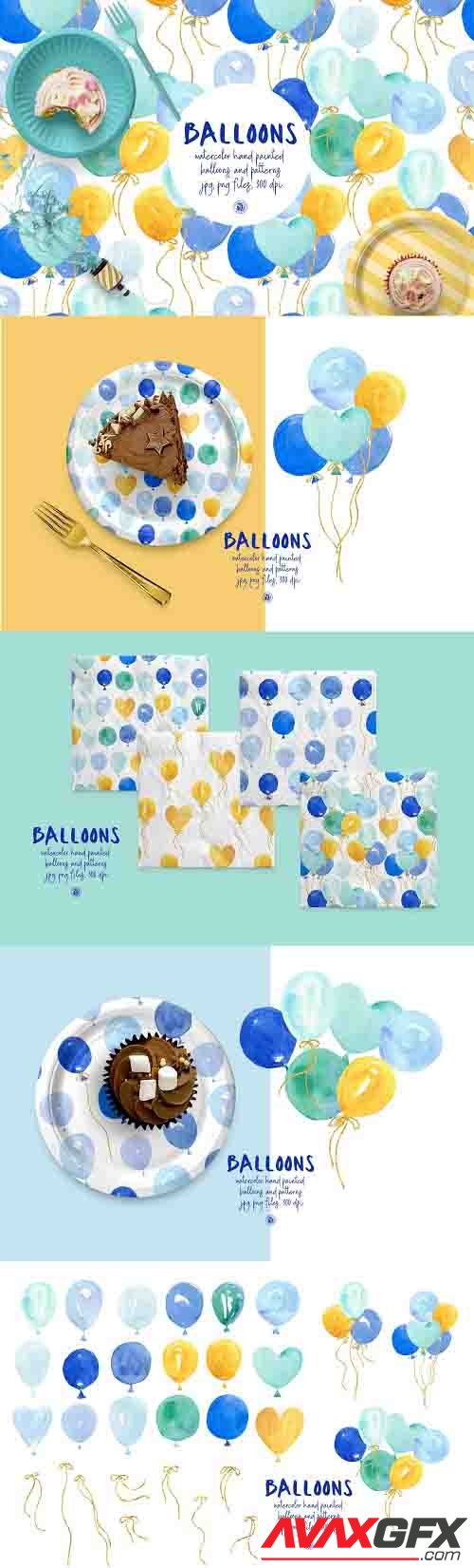 Watercolor Balloons vol 3 - 6228579