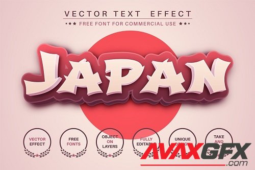 Japan - editable text effect - 6230626