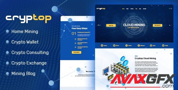 ThemeForest - CrypTop v1.0.6 - ICO Landing and CryptoCurrency WordPress Theme - 23142051