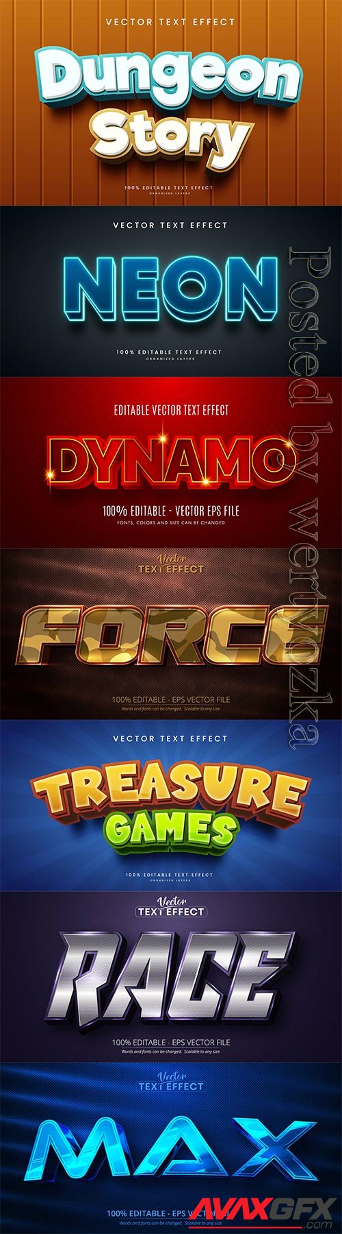 3d editable text style effect vector vol 518