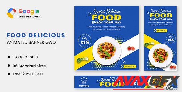 CodeCanyon - Food Delicious Animated Banner GWD v1.0 - 32635145