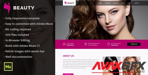 ThemeForest - Responsive Hair and Beauty Salon Adobe Muse Template v1.0 (Update: 7 August 19) - 15819017