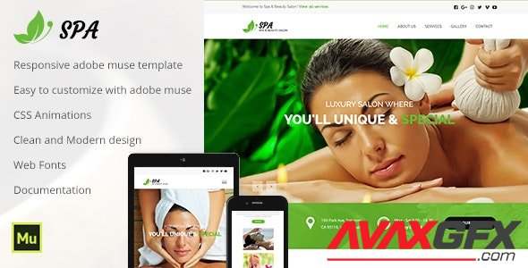 ThemeForest - Spa and Beauty v1.0 - Adobe Muse Template (Update: 7 August 19) - 20198017