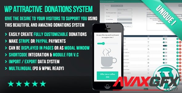 CodeCanyon - WP Attractive Donations System v1.17 - Easy Stripe & Paypal donations - 16982796