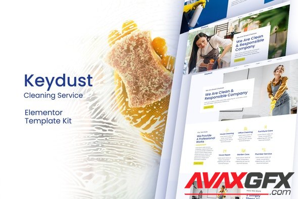ThemeForest - Keydust v1.0.0 - Cleaning Service Elementor Template Kit - 32570278