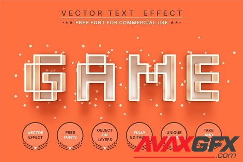 Red game editable text effect - 6233098