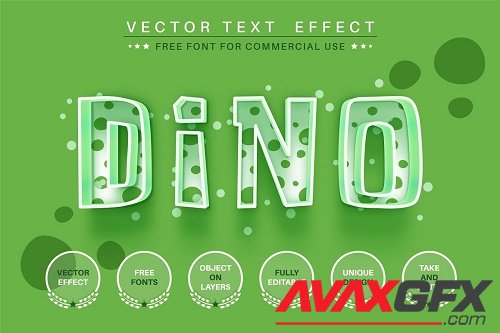 Kids dino - editable text effect - 6232423