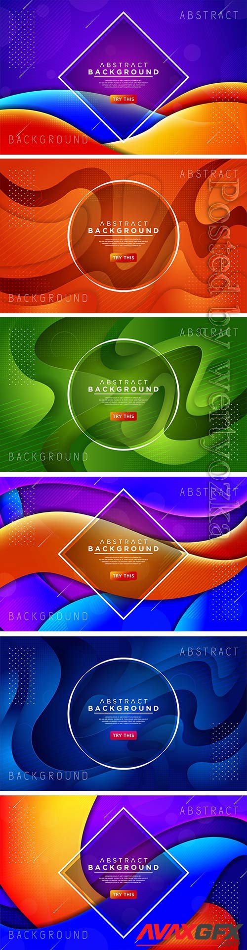 Dynamic modern colorful liquid 3d vector background