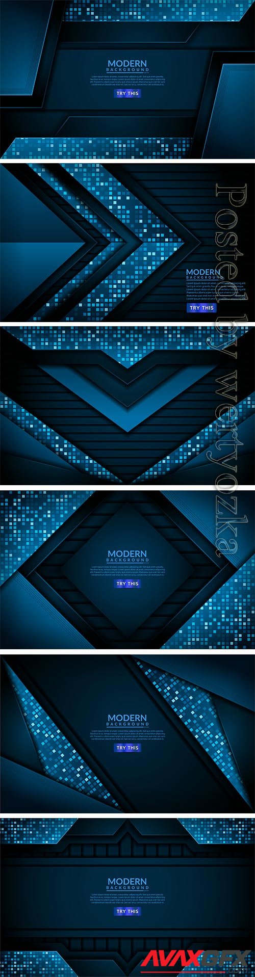 Modern tech blue vector background