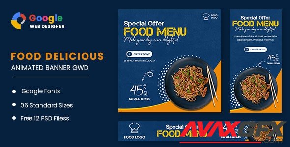 CodeCanyon - Food Menu Animated Banner GWD v1.0 - 32652503