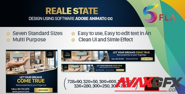 CodeCanyon - Real Estate HTML5 Ad (Animate CC) v1.0 - 32634807