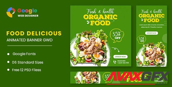 CodeCanyon - Organic Food Animated Banner GWD v1.0 - 32652482