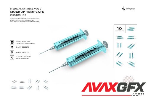 Medical Syringe Mockup Template Bundle 2 - 1423931