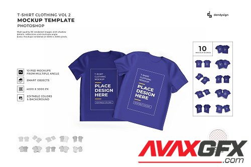 Tshirt Clothing Mockup Template Bundle 2 - 1424290