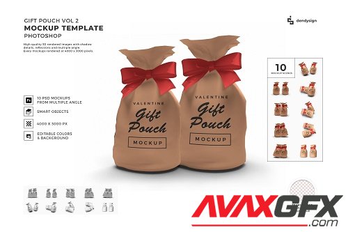 Gift Pouch Mockup Template Bundle 2 - 1425244