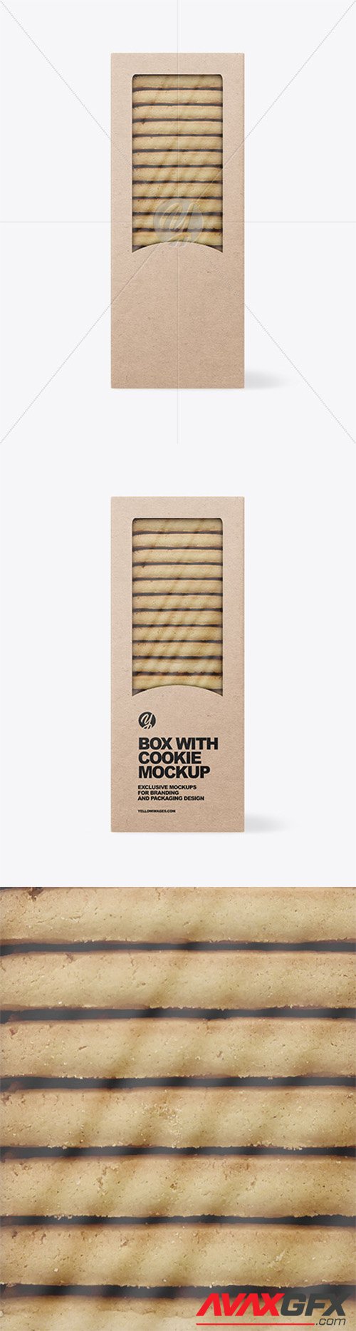 Kraft Box with Cookie Mockup 80729