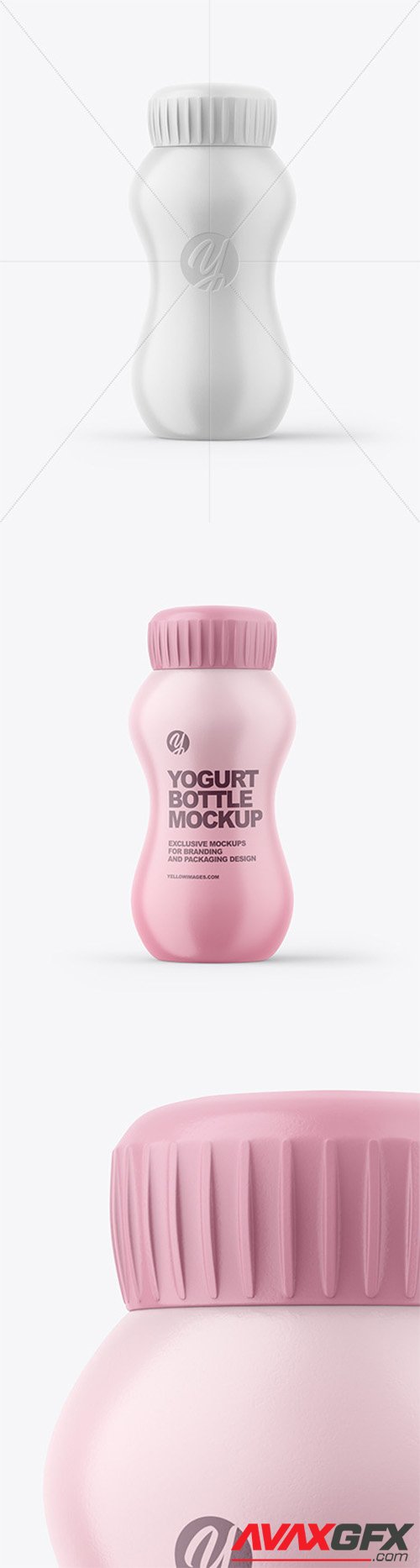 125ml Matte Yogurt Bottle Mockup 80742