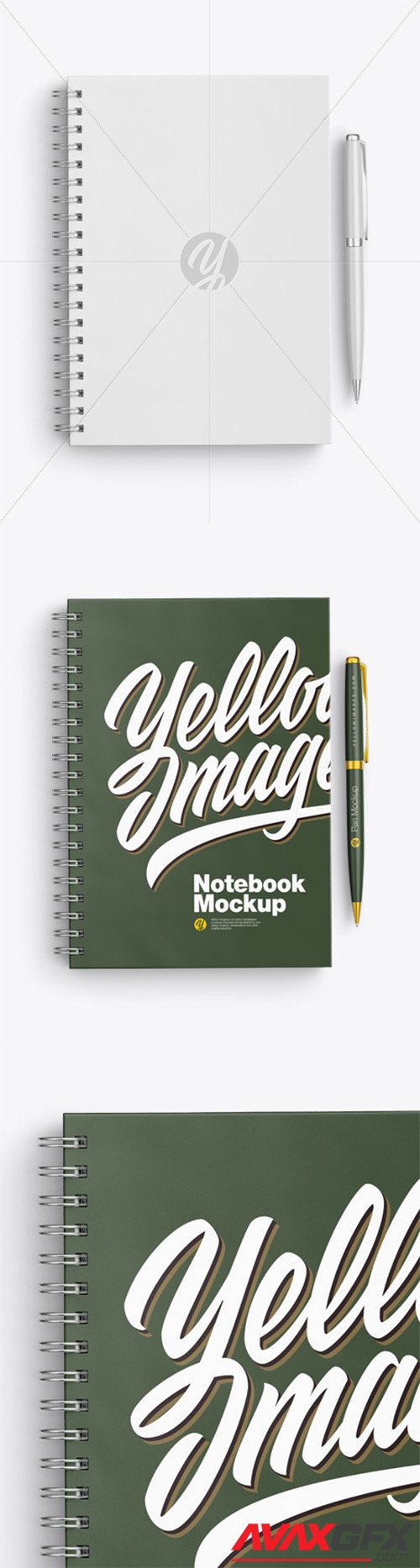Matte Notebook With Pen Mockup 80686