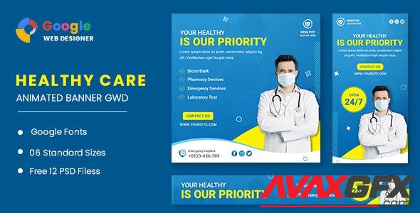 CodeCanyon - Healthy Care Animated Banner GWD v1.0 - 32668293