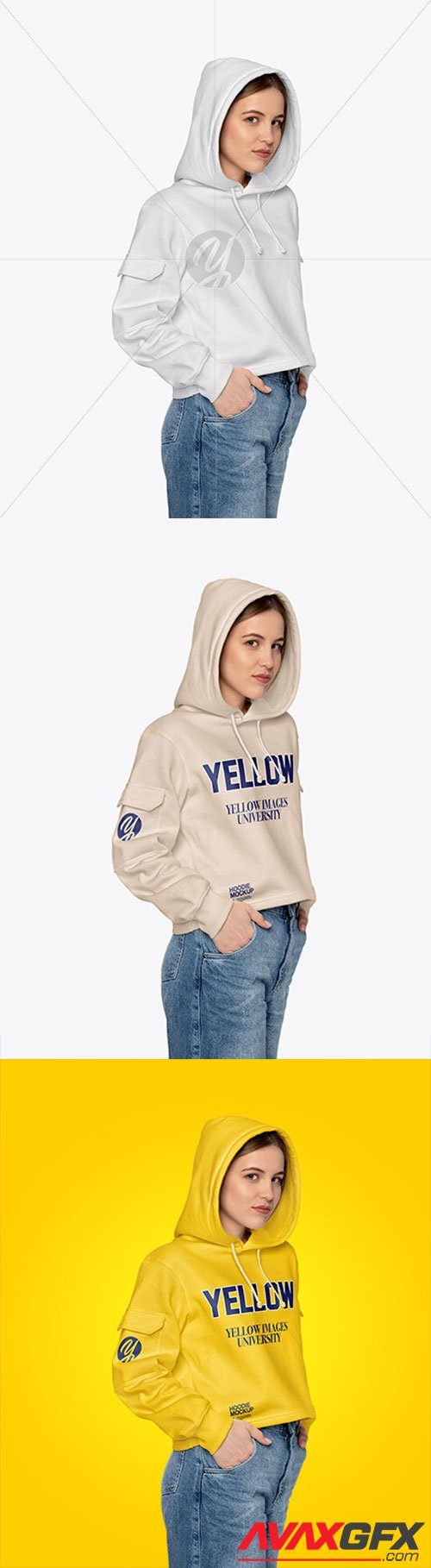 Girl in a Hoodie Mockup 79848