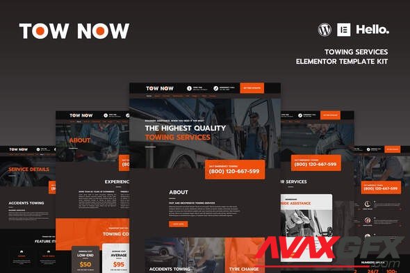 ThemeForest - Tow Now v1.0.0 - Towing Services Elementor Template Kit - 32685808