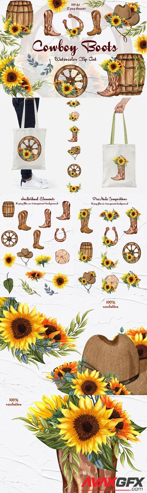 Cowboy Boots Clipart - 1411365