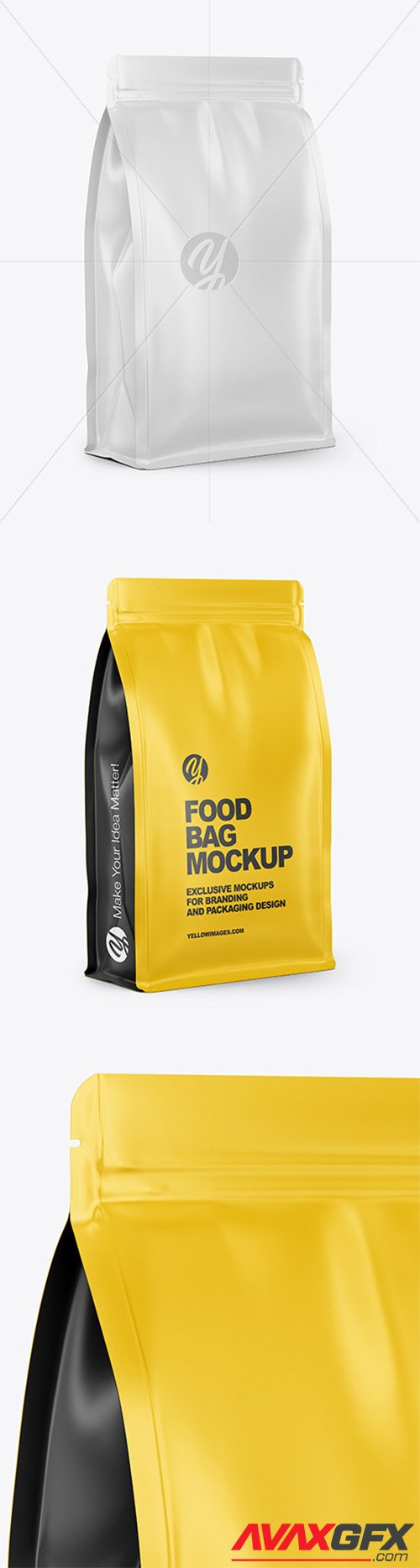 Matte Food Bag Mockup - Half Side View 70616