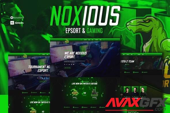 ThemeForest - Noxious v1.0.1 - Esport & Gaming Elementor Template kit - 32686437