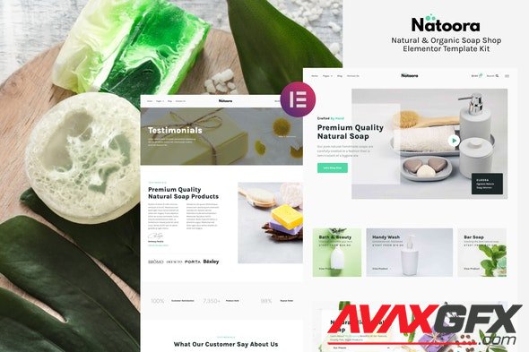 ThemeForest - Natoora v1.0.0 - Natural & Organic Soap Shop Elementor Template Kit - 32679376