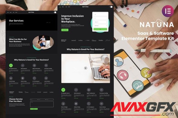 ThemeForest - Natuna v1.0.0 - Saas & Software Elementor Template Kit - 32669209