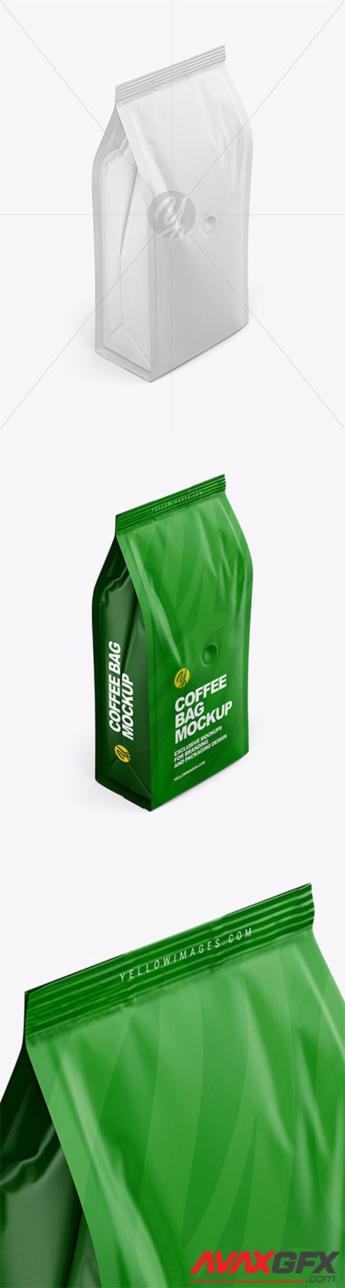 Matte Coffee Bag Mockup - Half Side View 62835