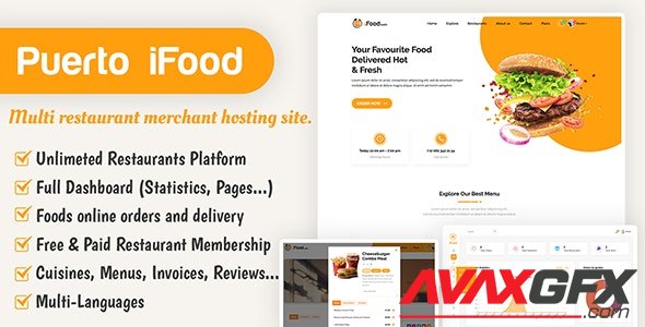 CodeCanyon - iFood v1.1 - multi restaurant merchant hosting site SAAS - 27556124