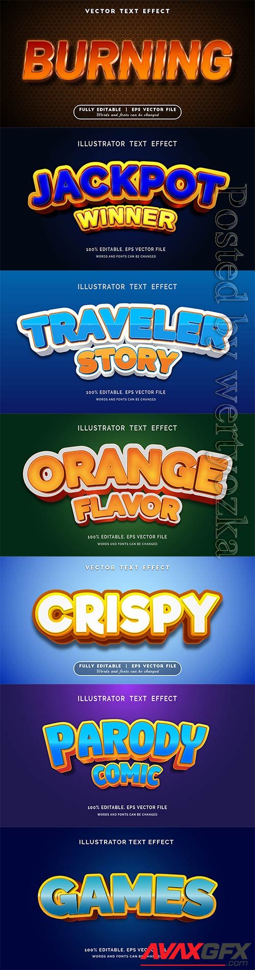 3d editable text style effect vector vol 543