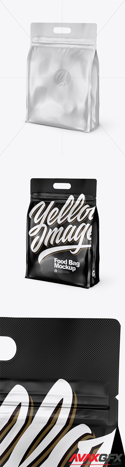 Glossy Stand-up Food Bag Mockup 31540