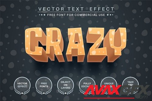 3D Crazy - editable text effect - 6248827