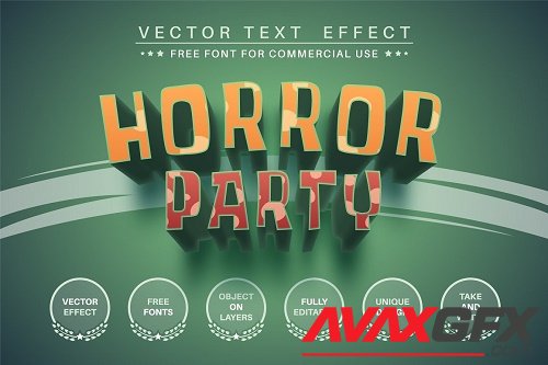 Horror party - editable text effect - 6249287