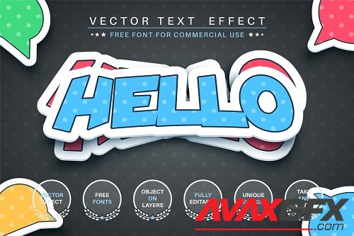 Sticker - editable text effect, font - 6251740