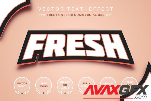Fresh sticker - editable text effect - 6251333